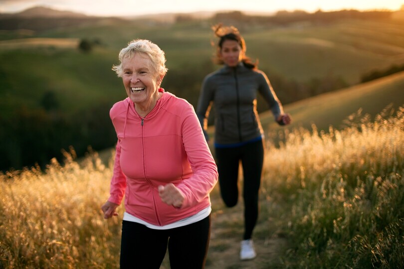 Runners wearing appropriate protective clothing