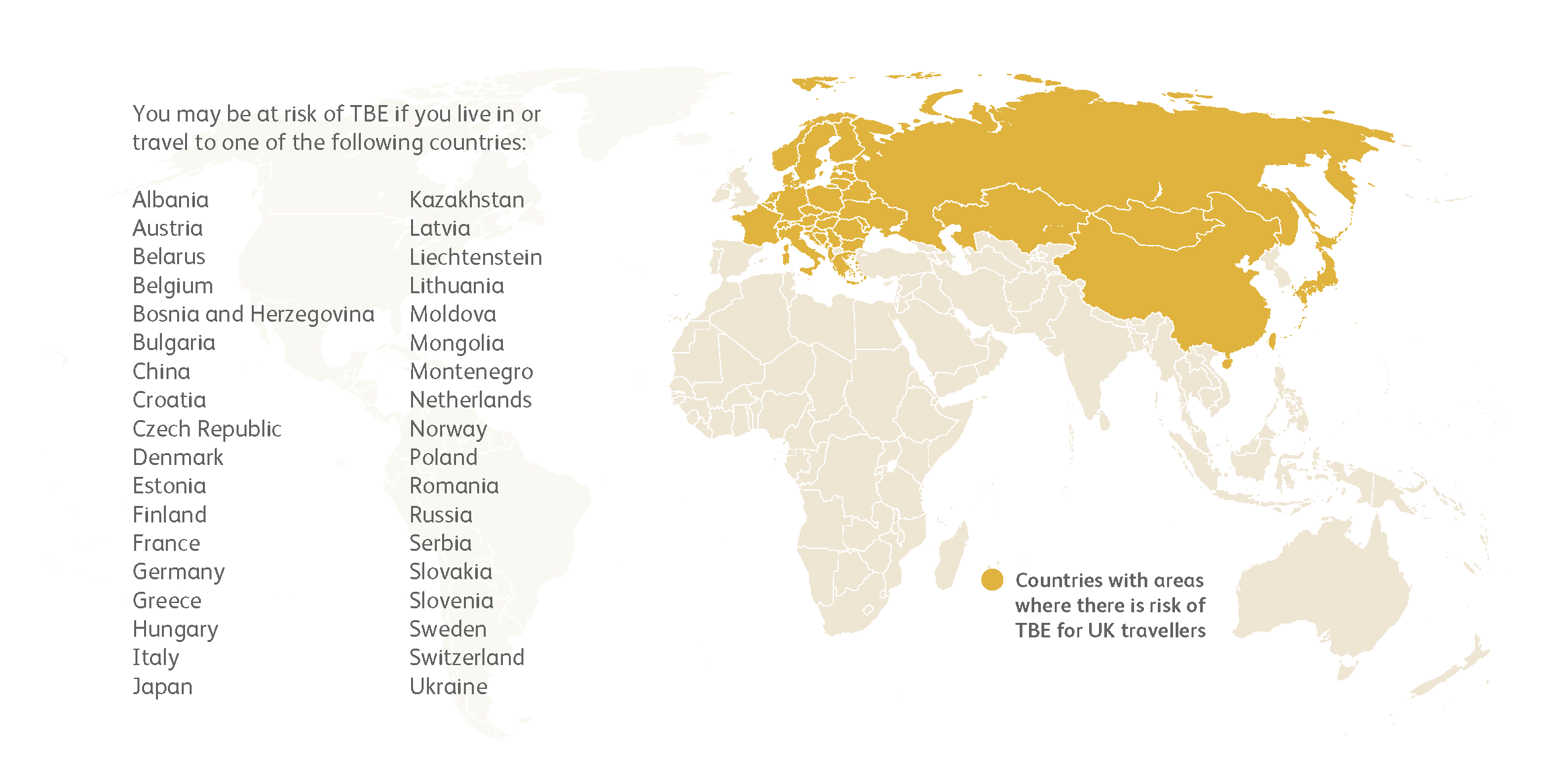 TBE risk area map